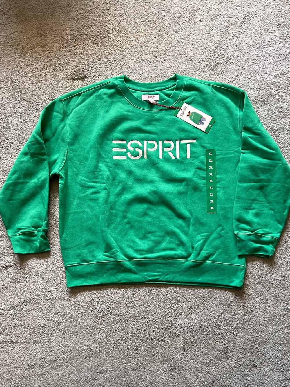 Esprit Green Logo Crewneck Sweatshirt